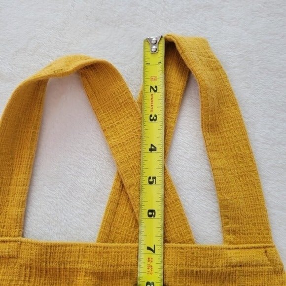Madewell Apron Cross-Back Yellow Tank Top Size Medium - Picture 8 of 11